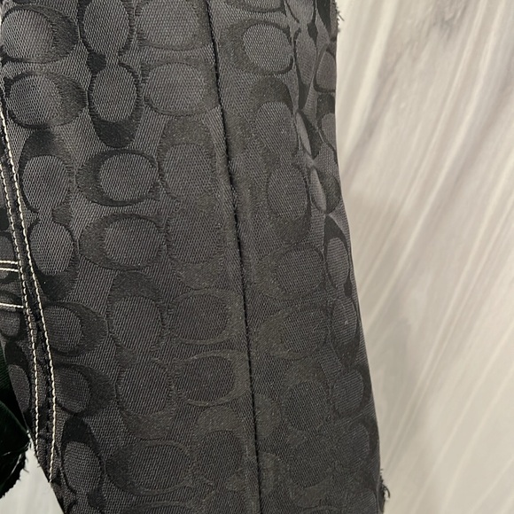 REHAB‎ Coach Black Monogram Handbag with Corner Rubs and Piping Exposure - Picture 10 of 13